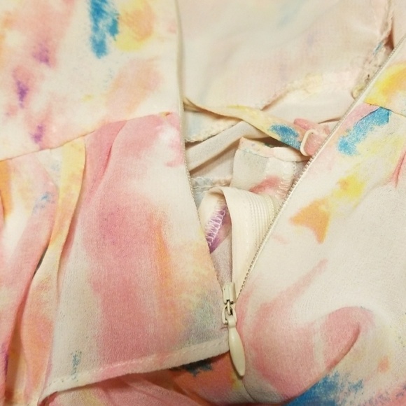 Rory Beca Sleeveless Blouse Ruffly Side Zip Spaghetti straps Size M EUC - Picture 5 of 6